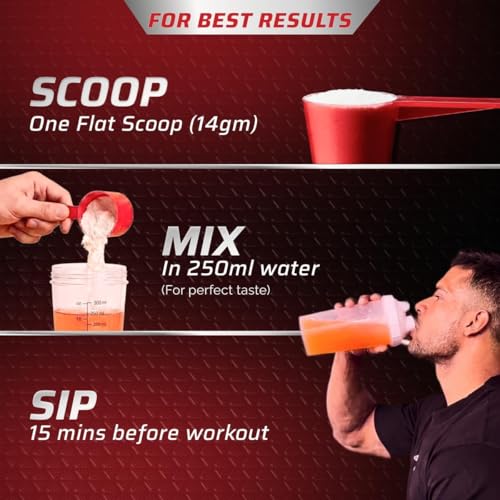 Image of Dynamite Pre-Workout Caffeine Free (195g, 15 Servings) | Aam Panna | 100mg EnXtra | 6500mg Citrulline Complex | 200mg Alpha GPC | For Late Evening & Night Workouts | Sustained Energy, Pump & Endurance