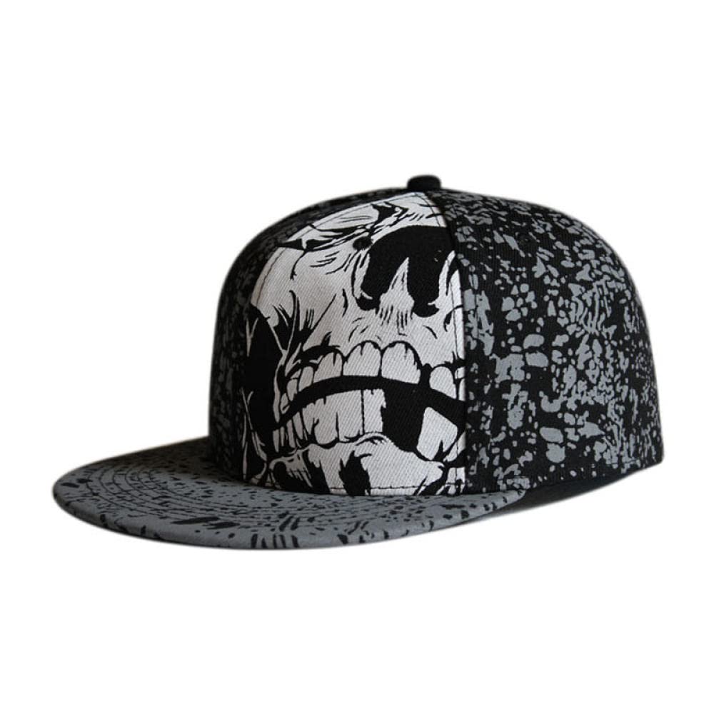 Czapka Z Daszkiem Czapka Z Daszkiem Sun Hat Czapka Turystyczna Hip Hop Hat Hip Hop Graffiti Czapka Diabelska Chaotyczna Wzór Bboy Hip-Hop Hat Hipster Hat Płaski Brim Hat-Czarny Graffiti_56 Cm.