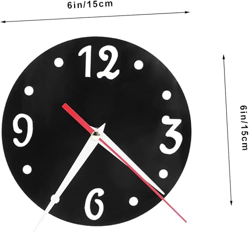 Miniatura 4 de VOSAREA 5 Sets Love Love Wall Clock Circle Mirrors Reloj De Pared Digital Round Mirrors Romantic Heart Clock Wall Sticker Decor Clock Sticker DIY