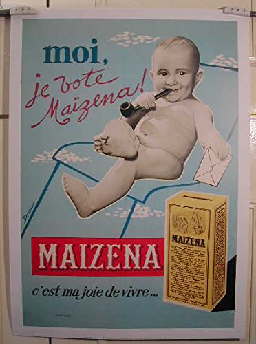 Affiche Maïzena poster 50x70 cm pour transformer un mur blanc en décor rétro chaleureux