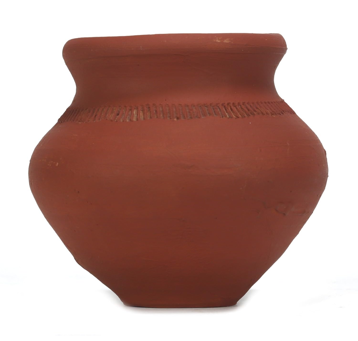 ASHIRWAD Mitti Kalash Soil Earthen Clay Terracotta Mud Mati for Puja Marriages Karvachoth Pot Grahpravesh Earthenware (4.5 inches)