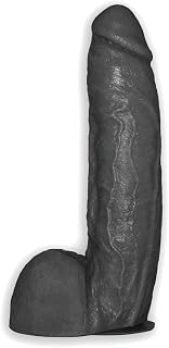 Pênis de Borracha com Ventosa e Saco 25Cm X 5, 5Cm Preto Poseidon, Vênus Toys, 25Cm