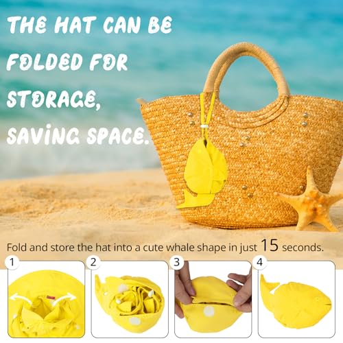 HECCEI Baby Sun Hat, Windproof, Sunscreen, Warm, UPF 50+ DryShade WhaleFold Outdoor Beach Hat for 0-24 Months Toddler4