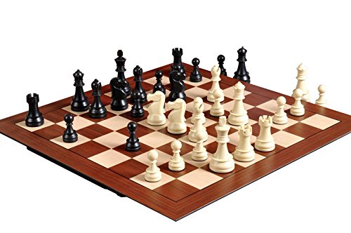 DGT The Smart Chess Board Without Notation with Black and White Plastic Chess Pieces