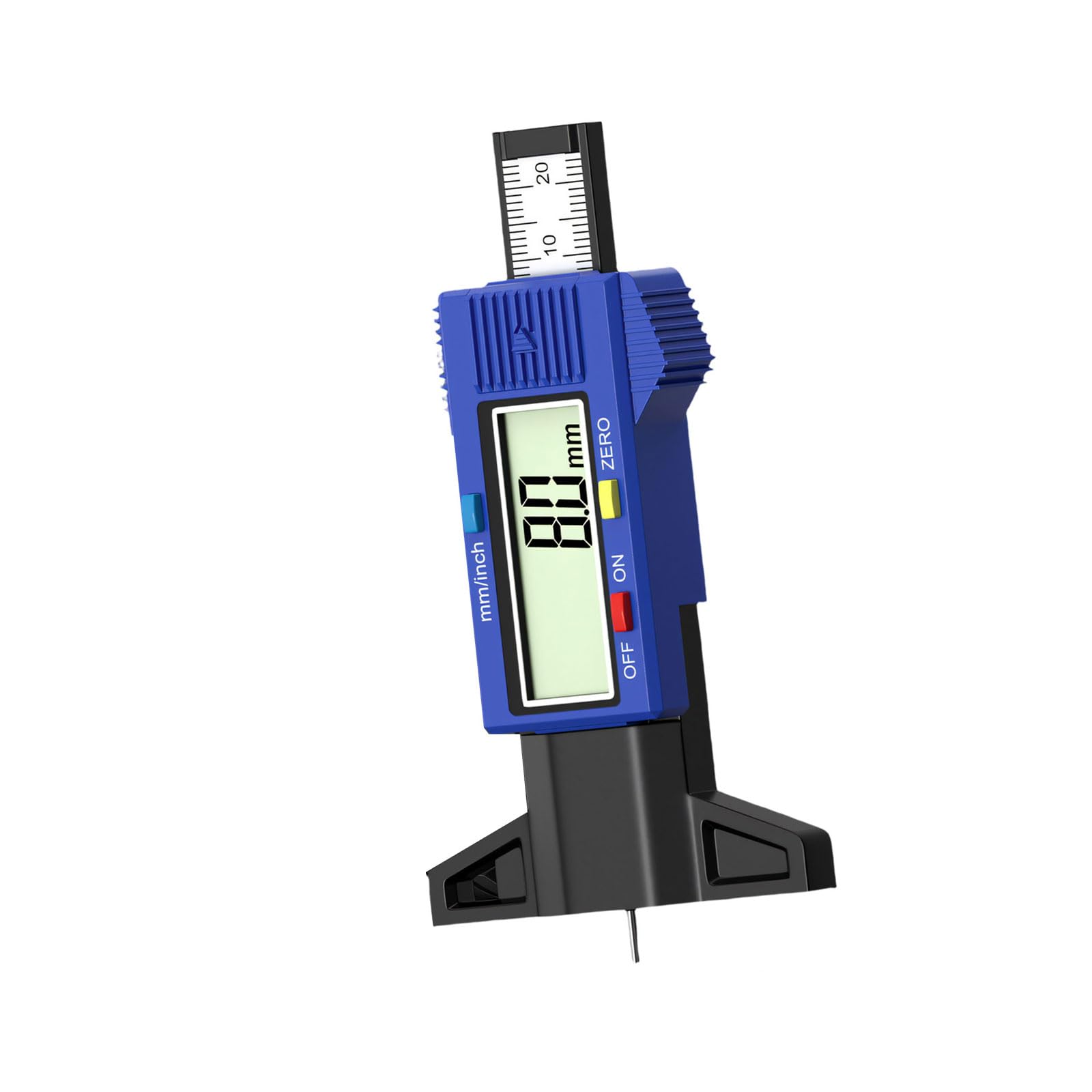 Fromceo Blue Tire Treads Depth Gauges, Wear Detections Measuring Pen Tyre Treads Measurement Tool Tyre Wear Gauges Gauge Digital