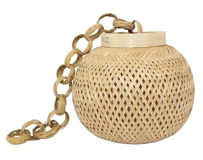Bengal Handicrafts & Handlooms 0 watts Bamboo Hanging Globe Lamp, 8 Inch Dia Globe and 12 Inch Chain - Including Holder and Wire (Gold, Brown)(AC/DC) (B0DH3C31HF) Amazon Price History, Amazon Price Tracker