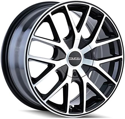 TR60 17x7.5, Bolt Pattern: 5x110/115, Offset: 42, BLACK/MACHINED FACE/BLACK RING, set of 1