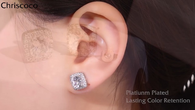 KRKC&CO Orecchini di moissanite da donna in argento 925 orecchini a perno con fiore aureola 2,0 carati di diamante VVS1 purezza placcato oro bianco