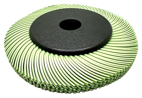 Image of Radial Bristle Brush, 6 in x 1 /2 in x 1 in 1 Micron (Light Green) with Adapter, Type C Curved Bristle (Pack of 1)