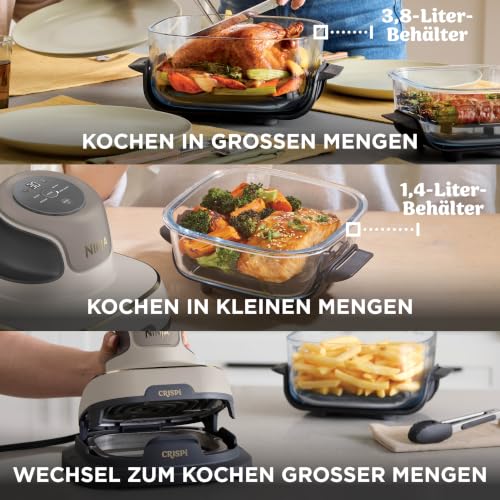 Ninja CRISPi tragbare Heißluftfritteuse, 3,8 l, 4-in-1, 1700 W, Stone Gold – Ansicht 4