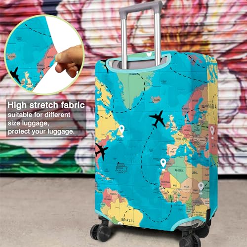 Travel Luggage Cover Suitcase Protector Fits 18-32 Inch Wheel Covers PatternedTravel Related Items Flower Luggage Protector Elastic XL4
