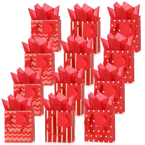 Tenare 12�� �X���[���M�t�g�o�b�O �~�j���^���b�N�y�[�p�[�o�b�O �o���N�^�C�j�[�n���h���t���e�B�b�V���y�[�p�[ ���b�v�p �N���X�}�X ���Ӎ� �n���E�B�� �a�����p�[�e�B�[ �L�O�i�p�i(4 x 2.75 x 4.5�C���`�A���b�h�S�[���h)