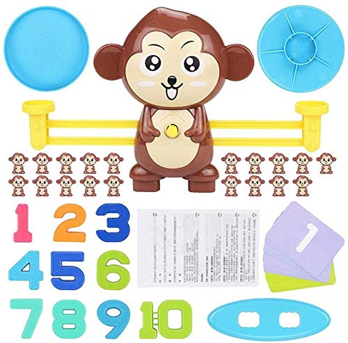 FANPINGBalance Counting Toys Games, Learning Games Balance Math Toy For Girls & Boys - Math Educational Toddler STEM Toy For 3 Years Old Age Kindergarten - Number Explore Toys (Color : C)