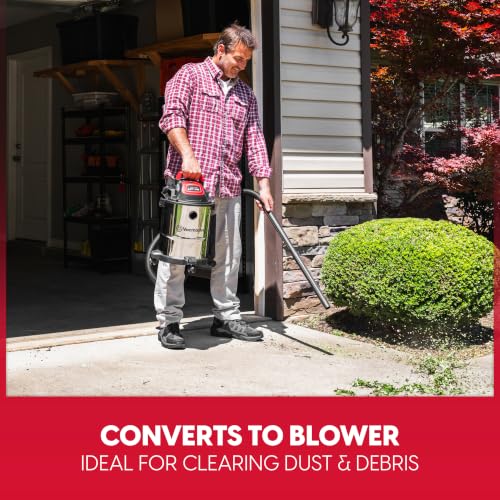Image of Vacmaster DVOM204S 1101 4-Gal 20V Cordless Stainless-Steel Wet /Dry Vac Red