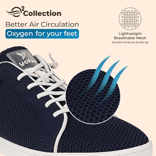 Image of YOHO Wind Sneakers for Men | Stylish Casual Shoes with Elastic Laces | Comfortable, Stretchable & Ultra-Lightweight | Premium Breathable Mesh Fabric