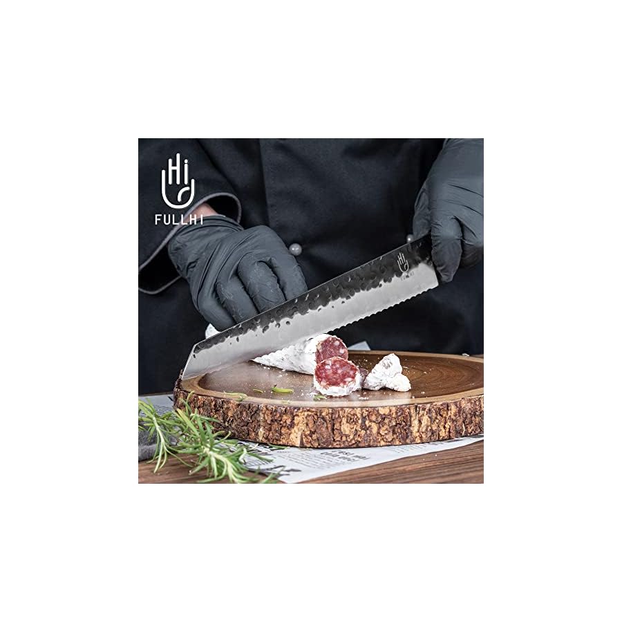 FULLHI-18pcs-Japanese-Gyuto-Chef-Knife-set-Professional-Hand-Forged-Kitchen-Chef-Knife-3-Layers-9CR18MOV-High-Carbon-Meat-Sushi-Knife-Rosewood-Handle-with-knife-bag FULLHI 18pcs Japanese Gyuto Chef Knife set Professional Hand Forged Kitchen Chef Knife, 3 Layers 9CR18MOV High Carbon Meat Sushi Knife Rosewood Handle with knife bag