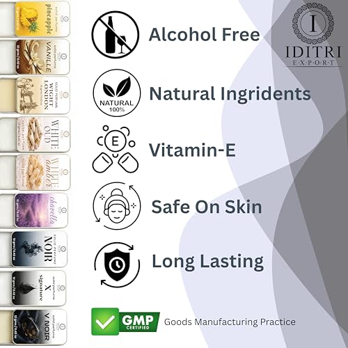 Image of IDITRI EXPORT Solid Perfume |x signature&pineapple Alcohol Free Wax Perfume Balm, Long Lasting | Pocket Tin 12g, Pack Of 2| Non Greasy Smooth Glide, Travel Friendly Unisex Gifts He Or Her