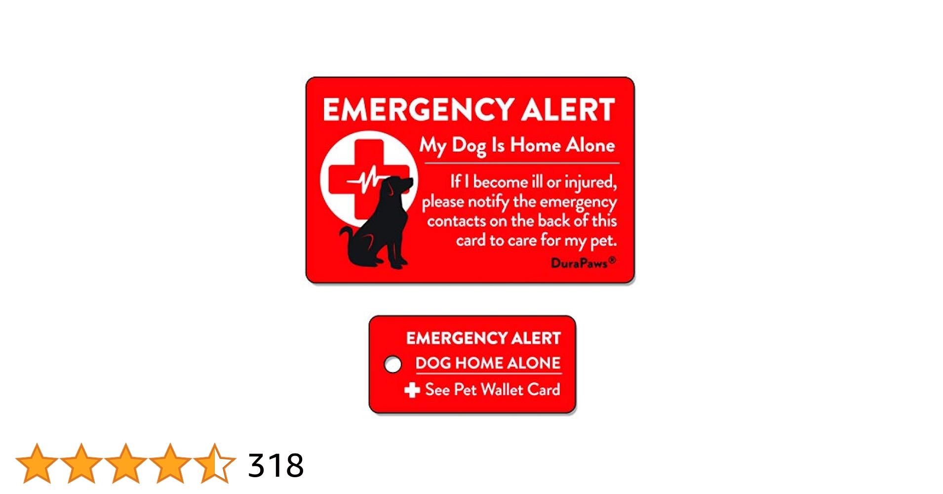 Amazon.com : DuraPaws My Dog is Home Alone Emergency Alert Plastic Contact Wallet Card and Key Tag (Writable Surface on Back Side of Card) : Pet Supplies amazon-com-durapaws-my-dog-is-home-alone-emergency-alert-plastic-contact-wallet-card-and-key-tag-writable-surface-on-back-side-of-card-pet-supplies
