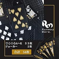 Amazon トランプ プラスチック 製 ５４枚入り のある ブラックカード トランプカード 高級トランプ フレックスカード マジック Runway More 単品 カードゲーム トランプ おもちゃ