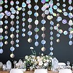 6 Pack Iridescent Circle Garland Holographic Dot Hanging Streamers Banner for Iridescent Party Decorations Birthday Baby Shower Wedding Bridal Bachelorette Party Garlands Home Decor - Image 5