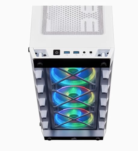 Corsair Midi Tower PC, Blanc, iCUE 465X RGB