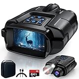 Visore Notturno Digitale 4K Professionale, Zoom Ottico 8X, Binocolo Visione Notturna Portata 600m, Schermo 3.3" TFT, Batteria 5000mAh Ricaricabile, 64GB SD Inclusa, Ideale per Campeggio e Sicurezza