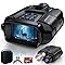 Haokoo Jumelles Vision Nocturne 4K avec Écran 3" HD, Portée 600m, Batterie 5000mAh, Zoom numérique 8X, étanche IP65, Lampe Tactique, Carte 64GB – Chasse, Observation, Camping