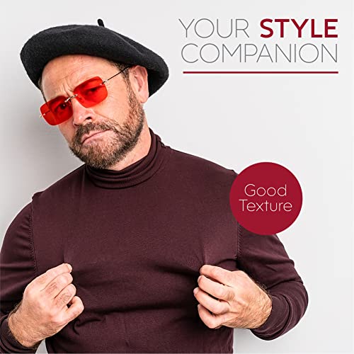 French Wool Beret Hat - Classic Stretchable - One Size Fits Most - Solid Color - Stylish Chic Parisian3