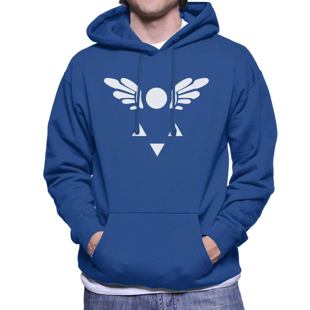 Cloud City 7 Undertale Delta Rune Emblem Men's Hooded Sweatshirt Royal Blue