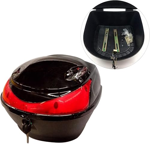 Miniatura 9 de Caja trasera para motocicleta, maletero, cerradura de equipaje, estuche de almacenamiento de gran capacidad, reemplazo para motocicleta scooter