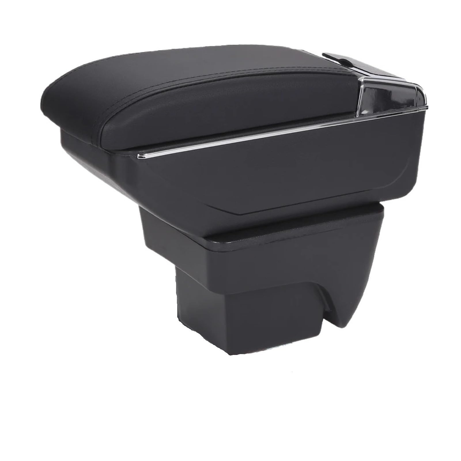 Car Armrest Storage Box Center Console Organizer Compatible for Seat Ibiza 6j MK4 IV 6L 2018-2025 Retrofit Parts Interior Accessories(B3 Black White 7USB)