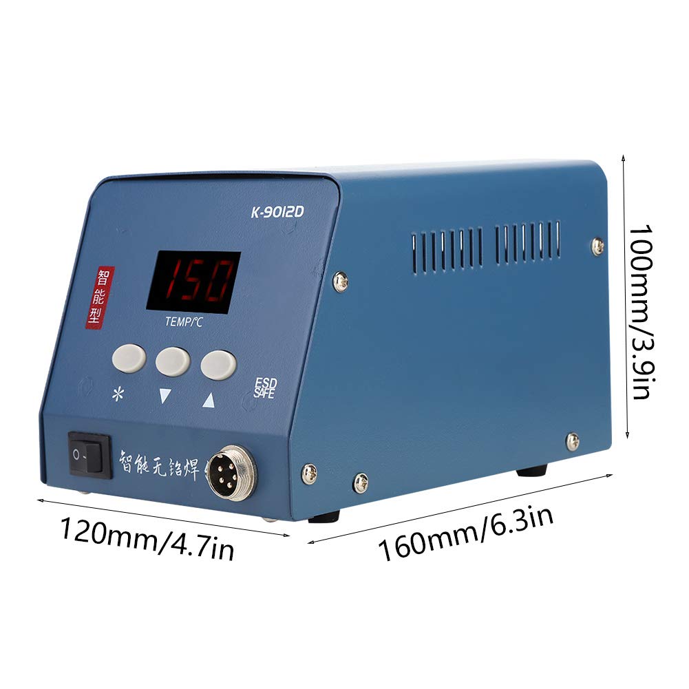 KS 9012D Digitale LCD-Touch-Button-Löt-Nacharbeitsstation – 220 V EU-Stecker – mit 3 Temperaturspeicherkanälen und 5-adriger Buchse – inklusive Vollmetallständer und integriertem