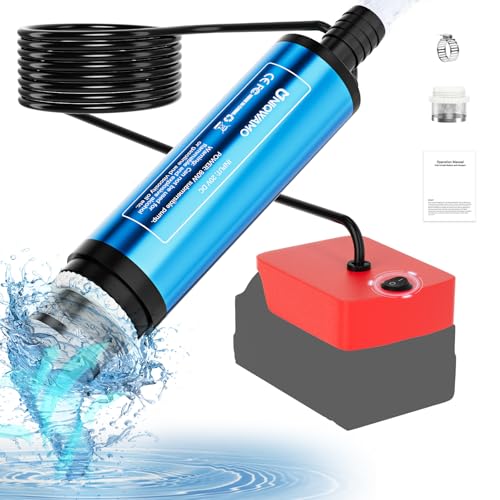 Image of Uniqwamo Cordless Submersible Water Pump For Milwaukee 18V Battery,400GPH Portable Transfer Water Pump for Camping Tub Garden RV Pond Draining Job Sites(No Battery)