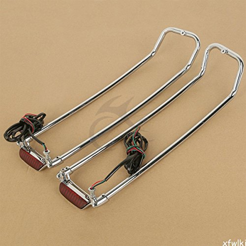 Guardia superior para tapa de alforjas cromada con luz, compatible con Harley Davidson Touring (1994-2013) miniatura 6