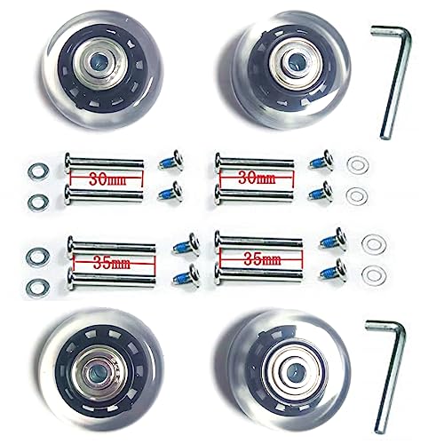 LOTOWELZON 4Pcs Set Luggage Replacement Wheels 50mm with 6mm(0.24