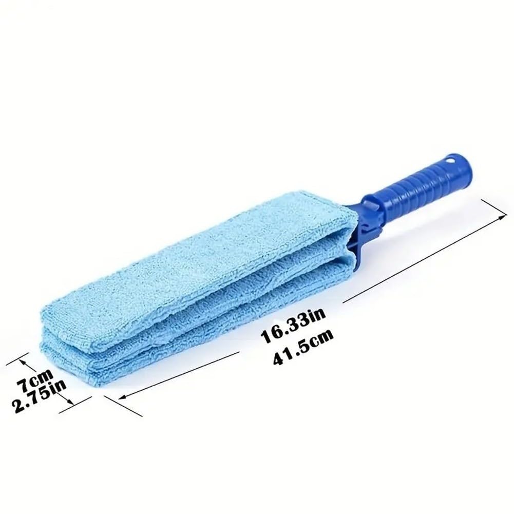 Spazzola per la pulizia delle feritoie in microfibra, prese d'aria e persiane, flessibile per spolverare spazi stretti, manico ergonomico, per casa e ufficio, verde