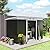 Outsunny 9' x 4' Outdoor Storage Shed, Galvanized Metal Utility Garden Tool House, Lockable Door for Backyard, Bike, Patio, Garage, Lawn, Gray