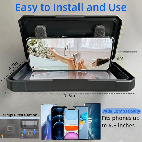 Support de téléphone étanche anti-buée pour utiliser son mobile sous la douche - 5