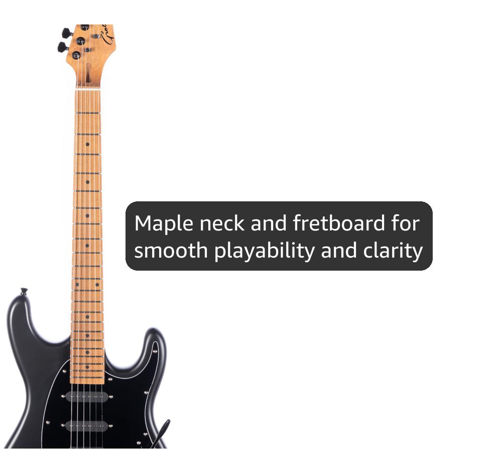 Grote Electric Solid Body Guitar Modern-GST For Beginners (Ebony)