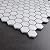 Tenedos 1 Inch Hexagon Glazed Porcelain Mosaic Tile with Carrara White with Grey Marble Look for Wall and Floor, Kitchen Backsplash, Bathroom Walls (10 Sheets)
