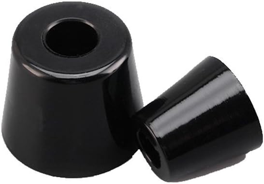 Flyshop 8 Pieces Synthetic Rubber Feet Bumpers Pads Black Tapered with Washers 1.42" Diameter x 0.98" Height