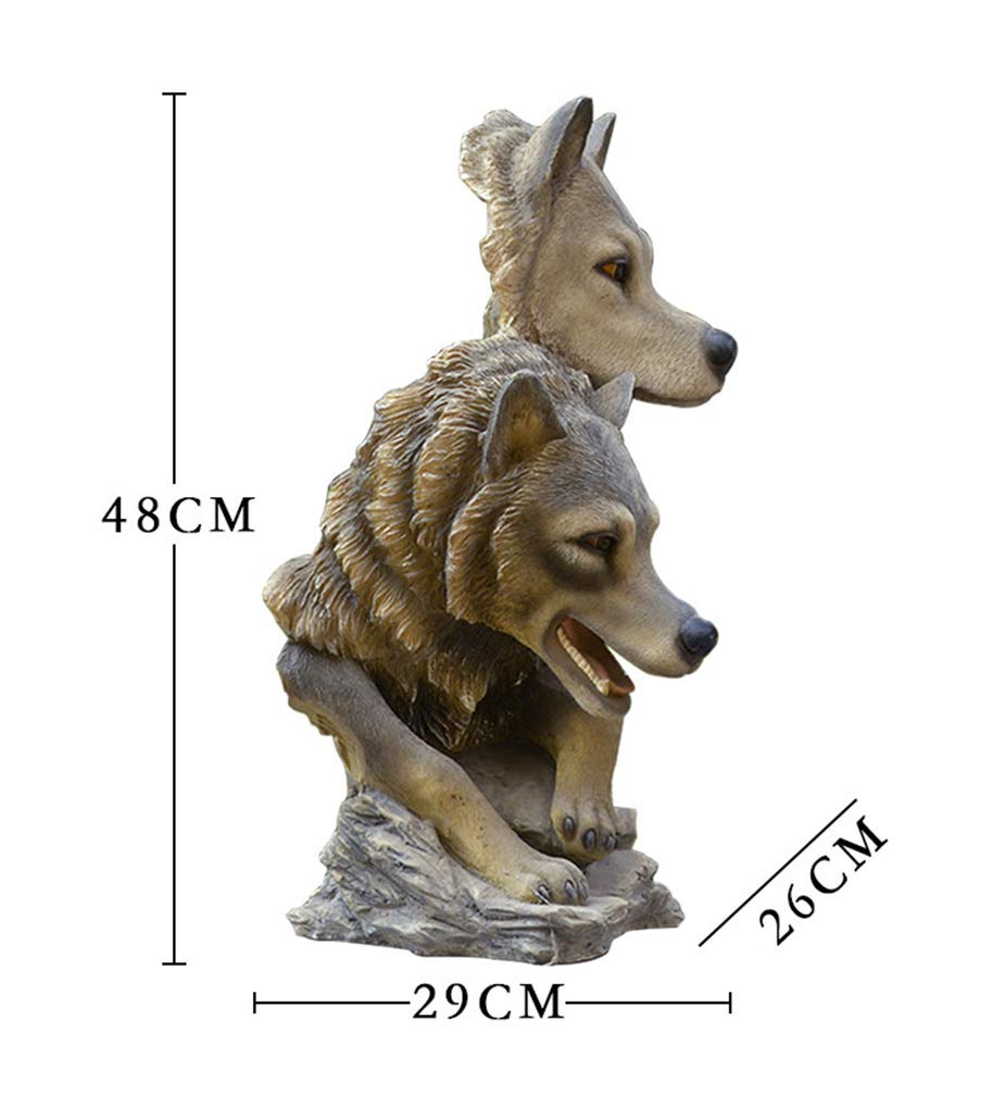 Amazon.co.jp: 装飾的な犬の像、犬の頭の彫刻の猟犬の胸像モデル