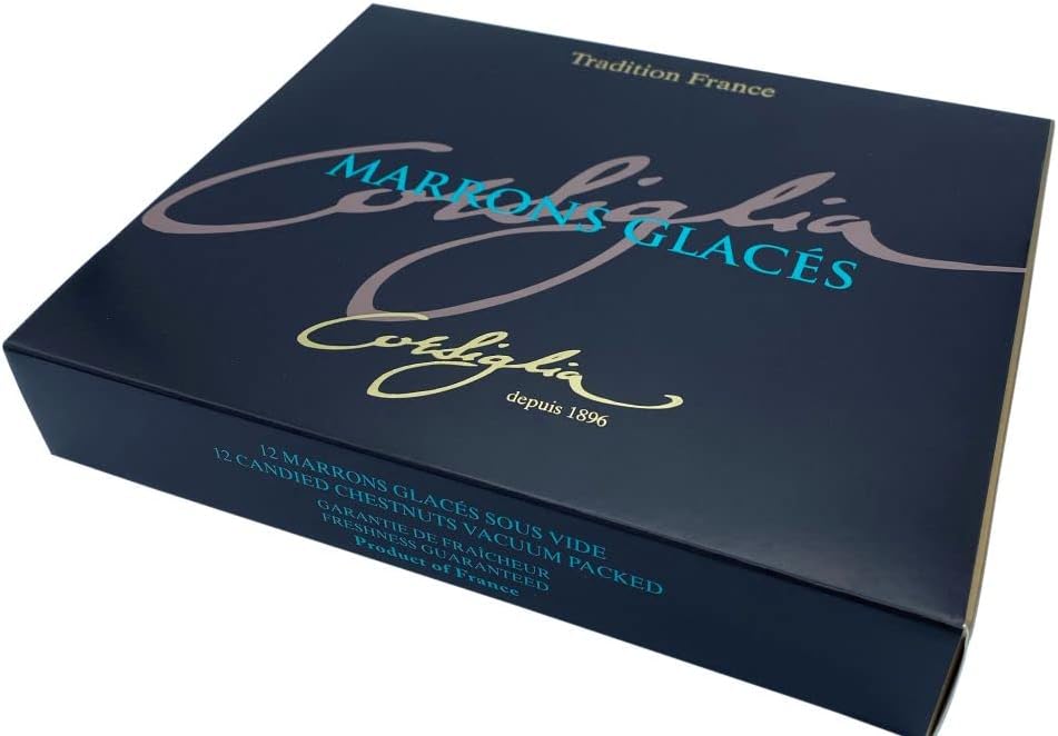 Maison Corsiglia - Candied Chestnuts/Marrons Glacés d'Aubagne France - 20 pieces - 14.10oz / 400gr Card box