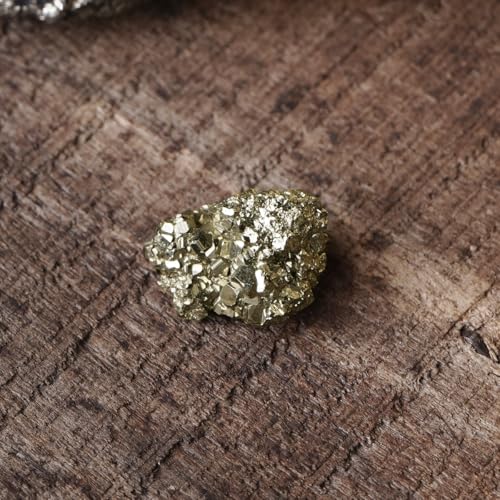 Image of Certified Pyrite Cluster with Authenticity Certificate (40-50 Gm) | Original Pyrite Raw Stone for Wealth, Abundance & Reiki Meditation | Healing Crystal Stone for Vastu Home Decor & Office Desk Decor