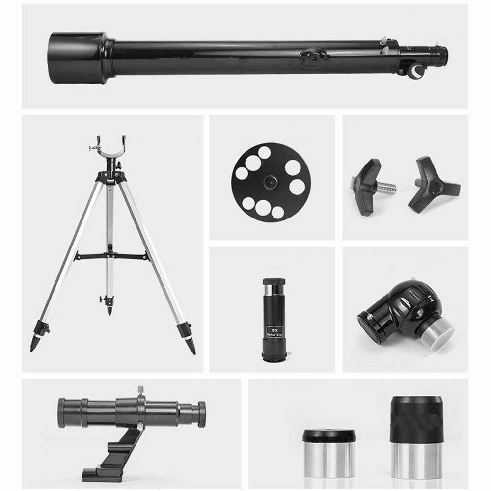 Telescopio AZ Telescopio rifrattore astronomico con treppiede e 2 oculari Telescopio astronomico per Bambini e Adulti