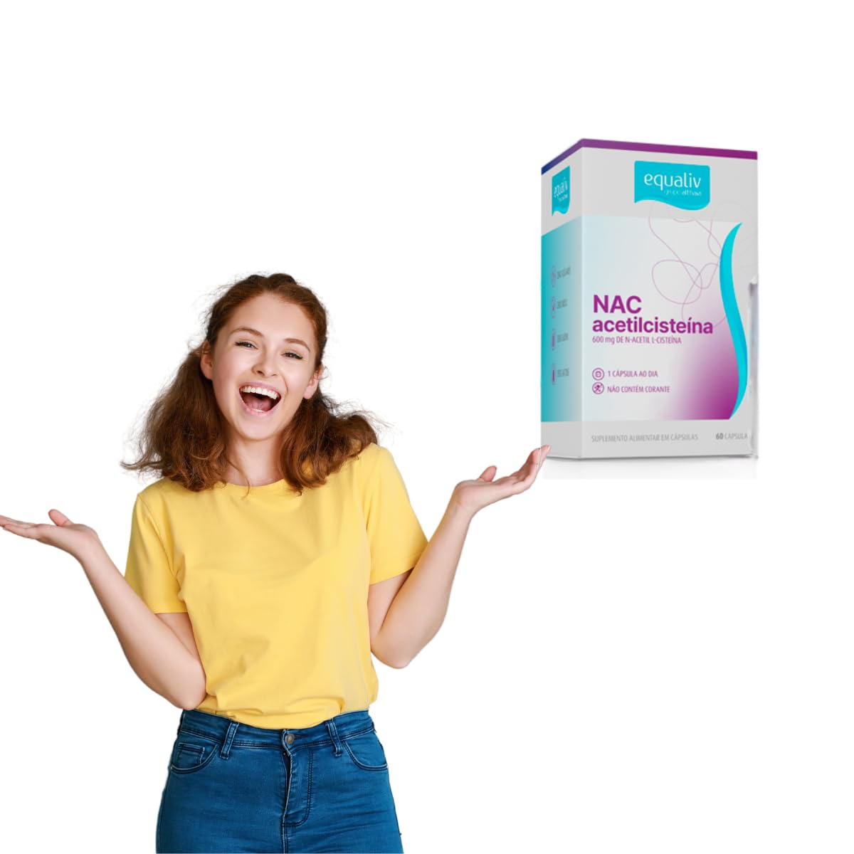 Kit 3 Unidades NAC Acetilcisteina 600mg N-Acetil L-Cisteina de 60 Capsulas Equaliv em promoção! Veja a oferta e mais achadinhos de Vitaminas & Suplementos 4 Hoje é o melhor dia para comprar Kit 3 Unidades NAC Acetilcisteina 600mg N-Acetil L-Cisteina de 60 Capsulas Equaliv com aquele preço maroto! Promoção! Aproveite a oferta! 4