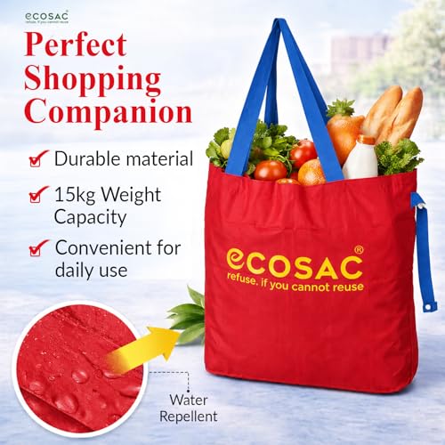 Image of Classic Shopping bag | for Carry Milk Grocery Fruits Vegetable Kitchen Essential |Reusable, Washable, Lightweight & Foldable |15 kg Capacity