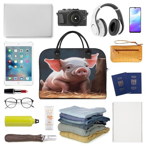 Bolsa Foolish Cute Pig1 Tote con cremallera y correa ajustable miniatura 5
