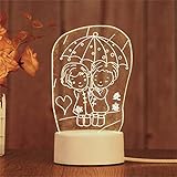 子供の寝室の装飾の誕生日プレゼントのために導かれた3DナイトライトタッチテーブルランプカラフルなUSBが大好きです CDKPAWMZ