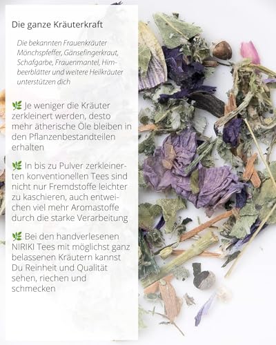 BIO Frauen-Tee mit Mönchspfeffer – 30 Teebeutel – Premium Manufakturtee aus Deutschland – PMS-Kräutertee – Frauentee für den Zyklus/Periode